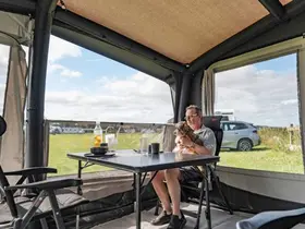 Telta estate awning inside